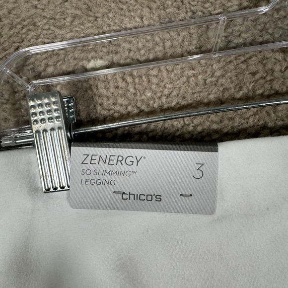 Chico's Zenergy So Slimming Leggings Womens 3 XL White Crop High Rise Pull On - Picture 9 of 15